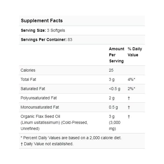 Льняное масло NOW Foods Flax Oil with Essential Omega-3's 1000 mg 250 Softgels NF1772 | Зображення 2