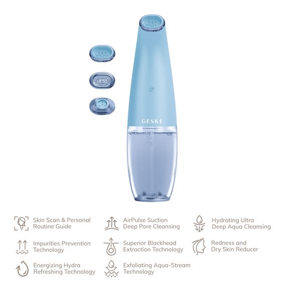 Очищуючий засіб для обличчя GESKE Aqua-Stream Face Cleanser 8в1 starlight, Блакитний | Зображення 1