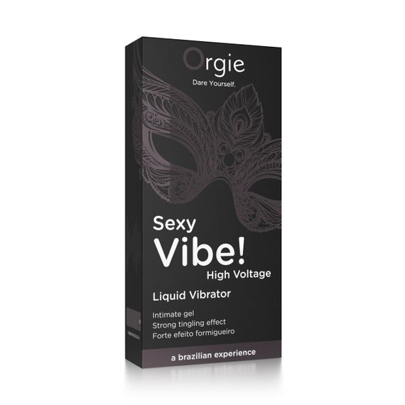 Рідкий вібратор Orgie SEXY VIBE! High Voltage, 15мл (чорний) – Інтенсивний збуджувальний ефект для незабутніх відчуттів | Зображення 3