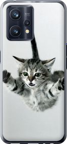 Чехол на Realme 9 Pro Plus Летящий котёнок "2322u-2596-17620"