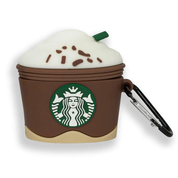 Силиконовый 3D чехол для наушников Apple AirPods Pro 1/2 Starbucks Rosa Коричневый