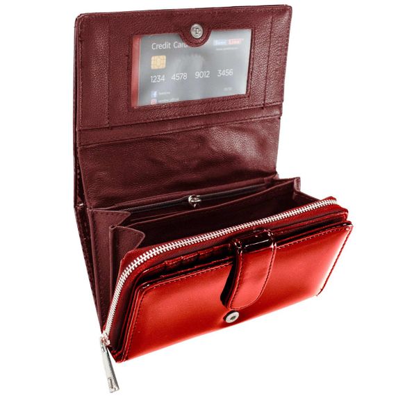 Гаманець жіночий шкіряний Semi Line RFID Red (P8229-2) | Зображення 1