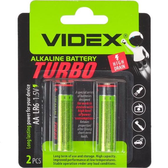 Батарейка щелочная Videx LR06 / AA Alkaline TURBO | Зображення 1