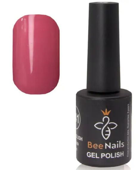 Гель-лак для нігтів Bee Nails 105 (рожевий персик) 8мл | Зображення 1