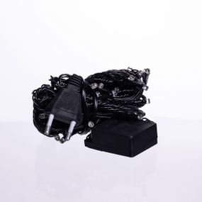 Новогодняя комнатная гирлянда нить 6 м 50 LED черный провод Желтый W50LED6MBY
