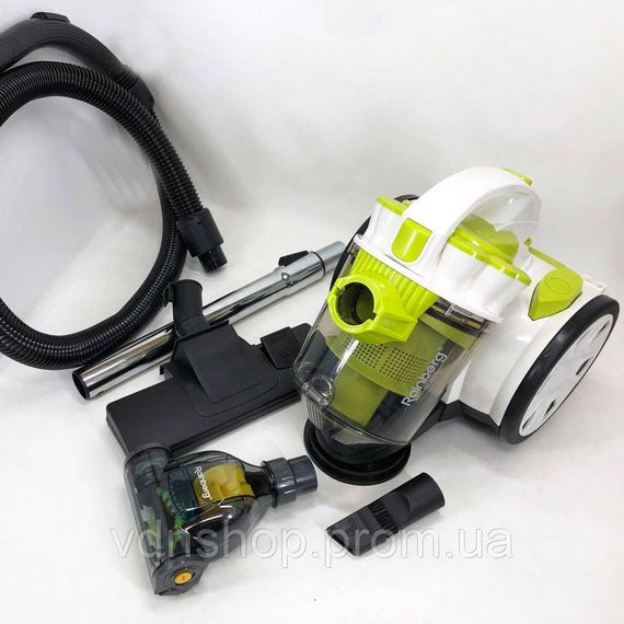 Потужний побутовий циклонний пилосос Rainberg RB-651 2500 Вт, Пилосос циклонного типу з нера фільтром VD-51 | Зображення 4