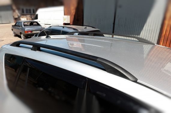 Рейлінги Чорні Турецькі Довга база, Пластикові ніжки для Toyota Rav 4 2006-2013 років | Зображення 2