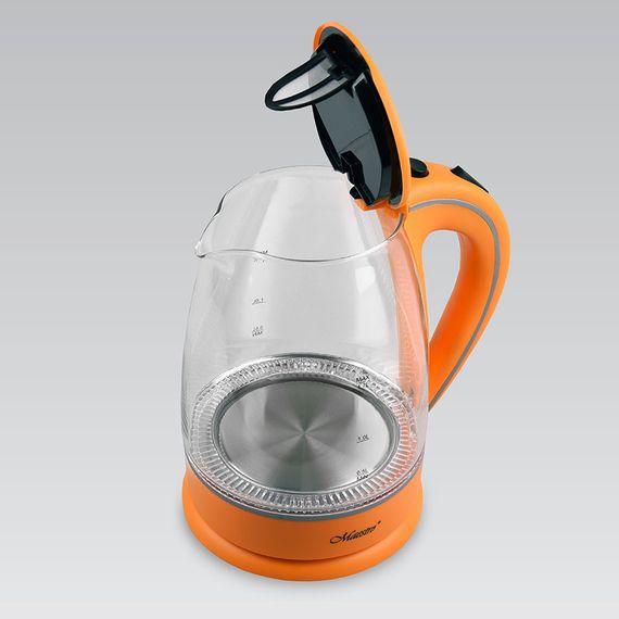 Електрочайник скляний Maestro MR-064-ORANGE, 1.7 л, 2000 Вт, з підсвіткою | Зображення 2