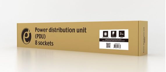 Модуль розподілу живлення EG-PDU-014, 1U, 16A, 8шт євророзеток, 3м кабель | Зображення 3