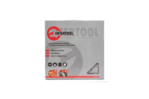 Диск пильный Intertool - 200 х 36T х 25,4 мм (CT-3020) | Зображення 3