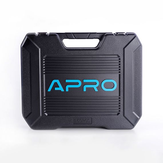 Набір насадок (інструментів) торцевих з тріскачкою CrV 1/4, 1/2 (90Т) (110 шт.) APRO 2514101 | Зображення 1