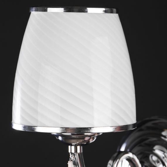 Бра настенное накладное хрустальное классическое с абажуром BCL-384W1 E14 | Зображення 4