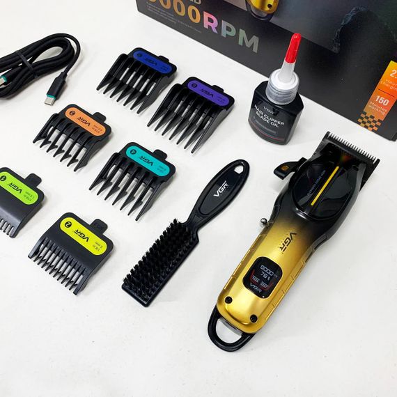 Акумуляторна машинка для стрижки VGR V-026 GOLD. Колір: золотий | Зображення 5