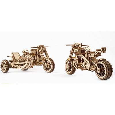 Конструктор Ugears Scrambler UGR-10 з мотоколяскою (70137) | Зображення 1