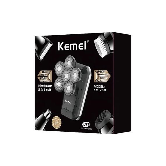 Акумуляторна електробритва 5 в 1 Kemei KM-7511 (KM-7511_1008) | Зображення 3