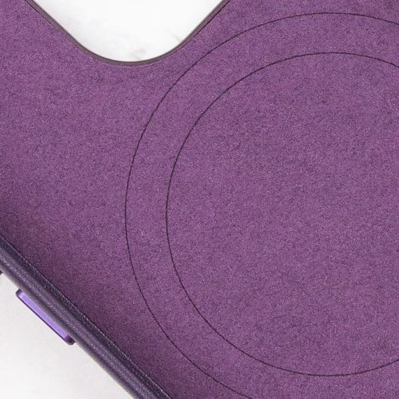 Кожаный чехол Leather Case (AAA) with MagSafe and Animation для Apple iPhone 14 (6.1") | Зображення 4