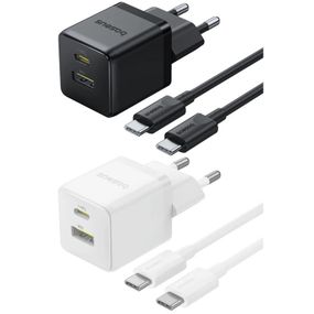 МЗП Baseus Palm Fast Charger 30W (1USB-A/1C) + кабель Type-C to Type-C (P1011160A)