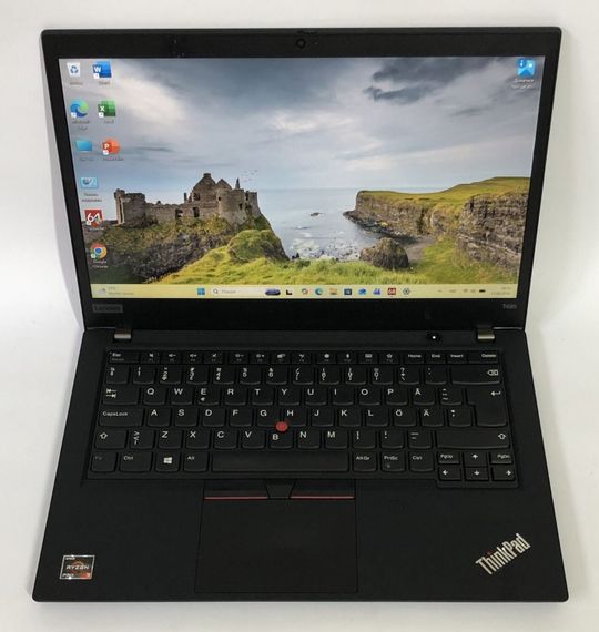 Ноутбук Lenovo ThinkPad T495 / 14" (1920x1080) IPS / AMD Ryzen 3 PRO 3300U (4 ядра по 2.1 - 3.5 GHz) / 8 GB DDR4 / 256 GB SSD NVMe / AMD Radeon RX Vega 6 Graphics / WebCam / Win 11 Pro б/у + Подарок Флеш-накопитель Kingston DataTraveler Exodia S 64GB | Зображення 1