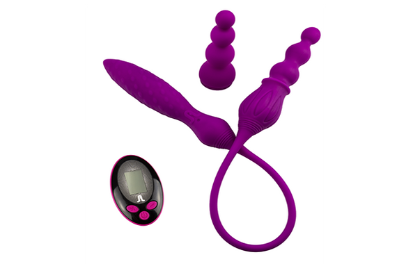 Вібратор двосторонній Adrien Lastic AD-2X з пультом LRS Sex Aura