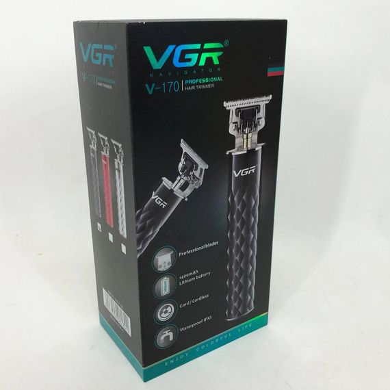 Машинка для стрижки з триммером VGR V-170 для волосся, вусів та бороди, бездротова зі змінними насадками | Зображення 7