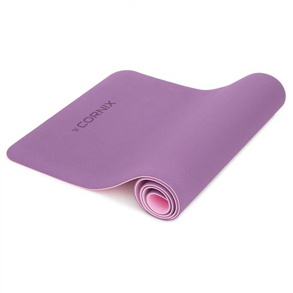 Килимок спортивний Cornix TPE 183 x 61 x 0.6 см для йоги та фітнесу XR-0007 Plum/Rose | Зображення 3