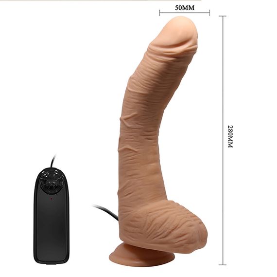 Фалоімітатор з мошонкою з вібро BEAUTIFUL ALEX DILDO Sex Aura | Зображення 5