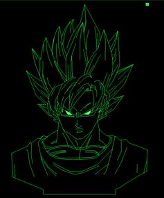 Акриловий світильник-нічник Сон Ґоку зелений tty-n000444