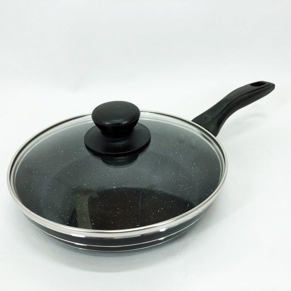 Сковорода з кришкою та антипригарним покриттям UNIQUE UN-5162 20 см, Сковорода фірмова для приготування