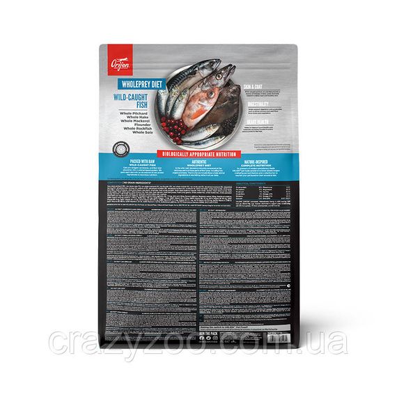 Сухой корм для котят и котов Orijen Six Fish Cat & Kitten с рыбой 1.8 кг o28118 | Зображення 1