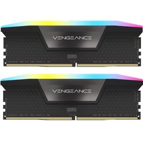 Модуль пам&#039;яті для комп&#039;ютера DDR5 32GB (2x16GB) 6400 MHz Vengeance RGB Black Corsair (CMH32GX5M2B6400C36)