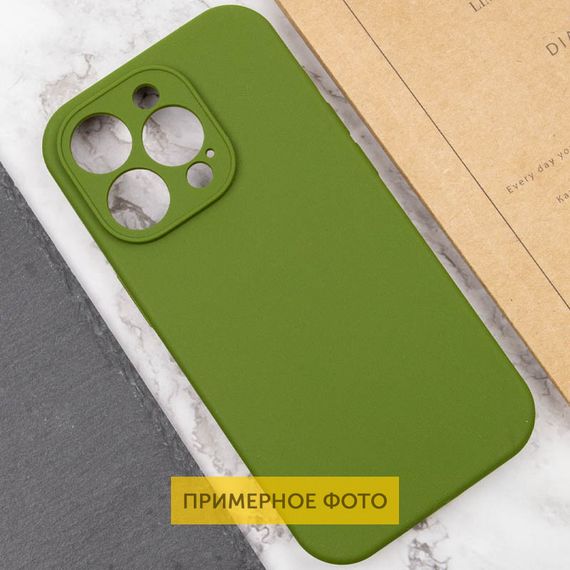 Чехол Silicone Case Full Camera Protective (AA) NO LOGO для Apple iPhone 16 (6.1") Зеленый / Dark Olive | Зображення 2