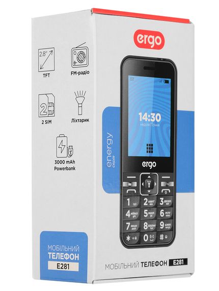 Мобільний телефон ERGO E281 Dual Sim Black (E281 black) | Зображення 7