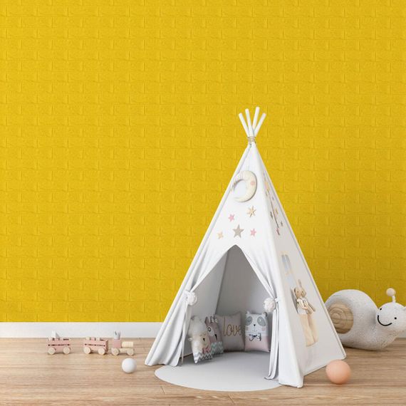 3D панель самоклеющаяся 700x770x7мм кирпич Желтый (010-7) SW-00000049 | Зображення 4