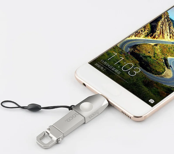 Адаптер Hoco UA9 OTG переходник USB 3.0 Type-C to USB - Silver | Зображення 3