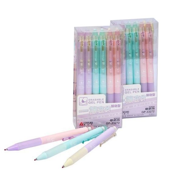 Ручка автоматична "пише-стирає" 33272 синя, упаковка 12 шт