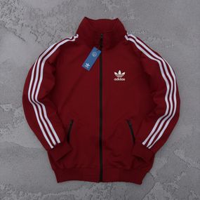 Кофта на блискавці Adidas червона