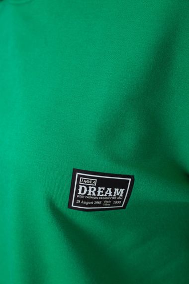 Женский летний костюм оверсайз шорты и футболка зеленый размер L/XL 241R5004 | Зображення 5