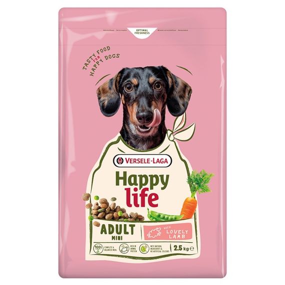 Сухий корм для собак малих порід з ягнятком Happy Life Adult Mini with Lamb 2.5 кг