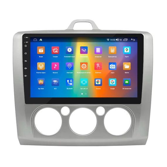 Штатная магнитола 9" Lesko для Ford Focus II Рестайлинг 2007-2011 4/64Gb CarPlay 4G Wi-Fi GPS Prime Форд | Зображення 1