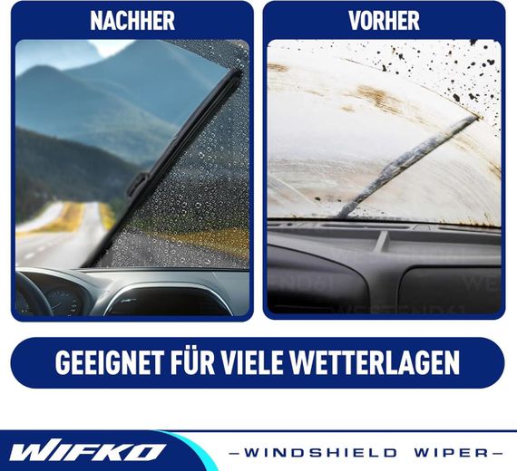 Щітки склоочисника Wifko для Toyota Yaris MK3 2012–2019, передні + задні, комплект всесезонних двірників | Зображення 4