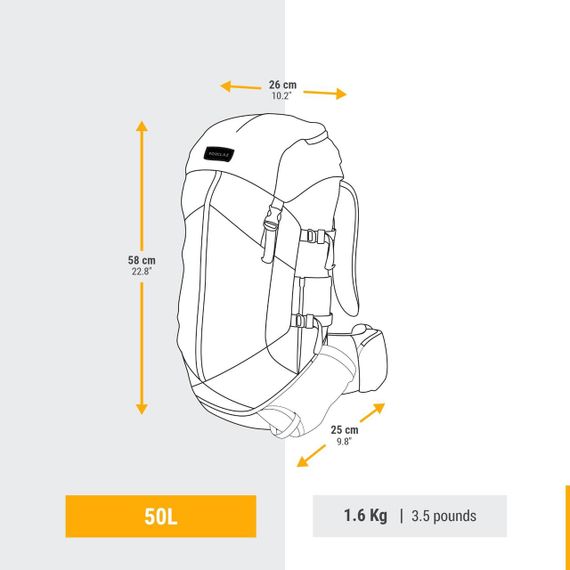 Рюкзак жіночий MT100 Easyfit 50 л - One Size | Зображення 1