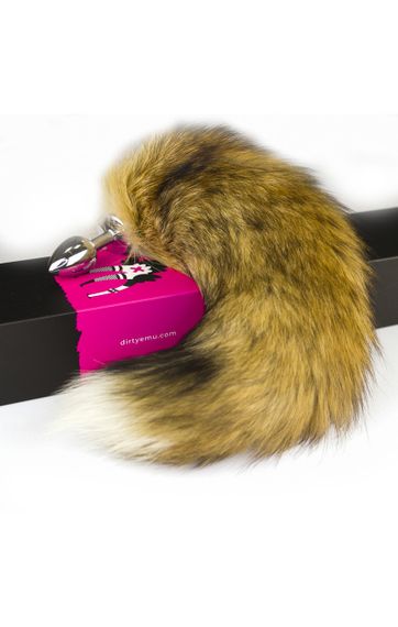 Анальна пробка-хвостик з натурального хутра REDDISH BROWN sexstyle