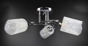 Люстра стельова на 3 лампочки 25566 Хром 23х54х54 см.