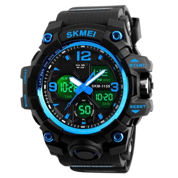 Skmei Чоловічий водостійкий спортивний тактичний годинник Skmei Hamlet Blue 1155B