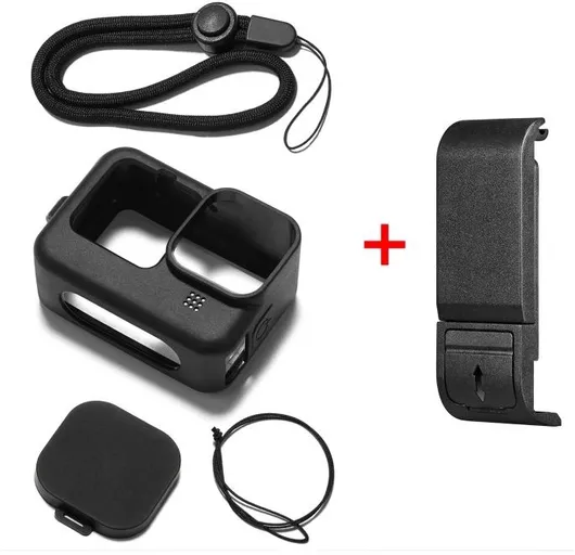 Силиконовый защитный чехол для GoPro Hero 9 10 11 12 13 крышка отсека чёрный (2595555408)