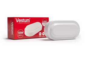 Світлодіодний овальний світильник ЖКГ Vestum 18W 4500K 220V 1-VS-7204