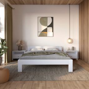 Односпальне дерев&#039;яне ліжко Mebigrand Делі Сіро-блакитний (S2010R80B) 90х190 см (MBG-3975)