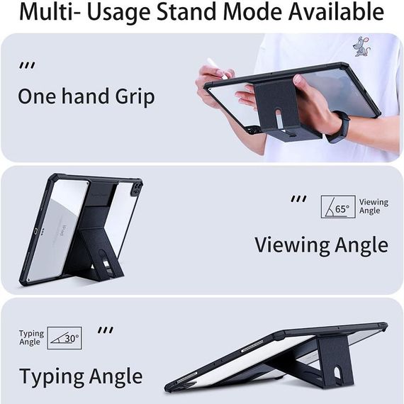 TPU+PC чохол Xundd Stand c посиленими кутами для Apple iPad Pro 11" (2020-2022) Чорний | Зображення 3