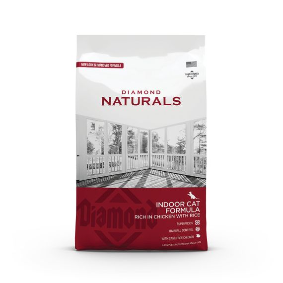 Корм Diamond Naturals Indoor Cat Chicken & Rice сухой с курицей для домашних котов 7.5 кг | Зображення 1