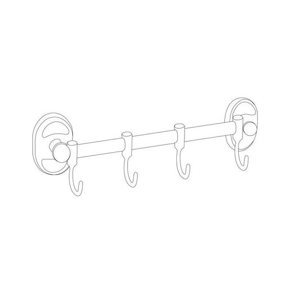 Тримач Lidz Oreo 0804 4 гачка LDORE0804CRM22175 Chrome | Зображення 1